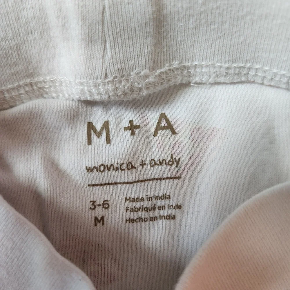 100%‎ Organic Cotton Pizza Print Baby Jogger Pants White size 3-6 Months
